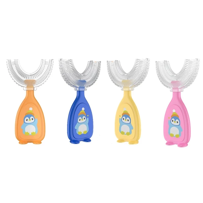 Cepillo de dientes bebé en forma U - Mordedor silicona suave - imagen 3