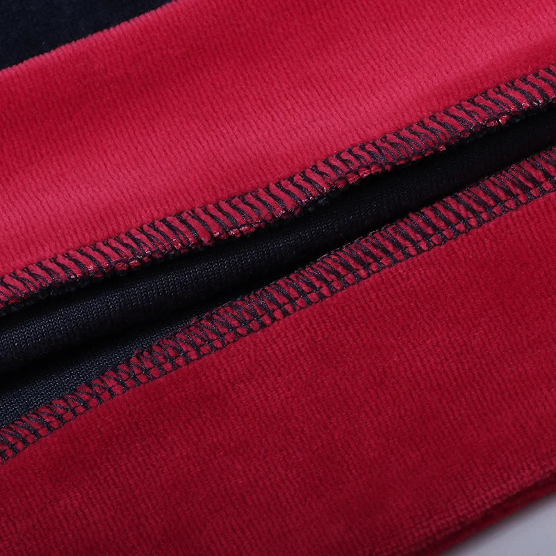 Camiseta de manga larga kds para niño y niña, traje de moda de terciopelo con bolsillo de contraste, ropa de otoño e invierno - imagen 5