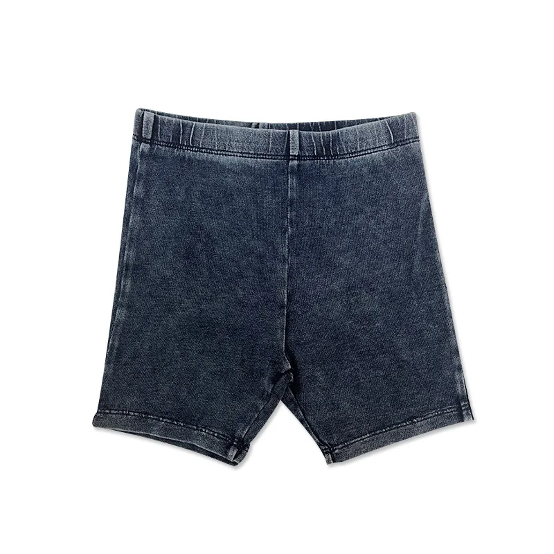 Conjunto de ropa de verano para bebé, top y pantalones de mezclilla de punto, ropa para niño y niña, cuello redondo, mangas cortas con parches rojos - imagen 4