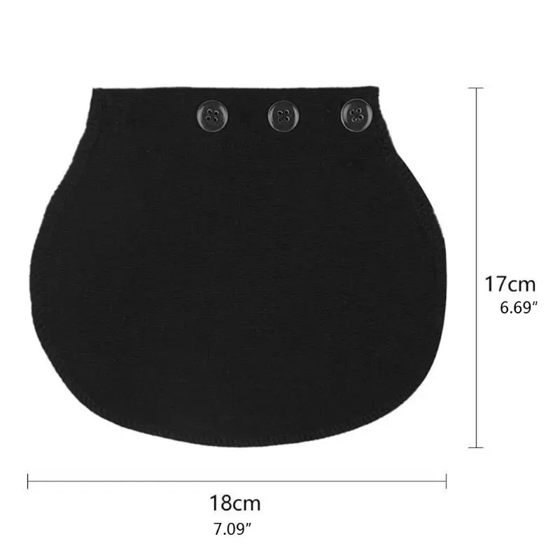 Cinturón de pretina de maternidad para mujer, pantalones elásticos ajustables suaves, alargadores de cintura, botón, pantalones sueltos para madre - imagen 3
