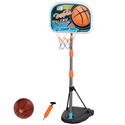 HOMCOM Canasta Aro de Baloncesto para Niños con Soporte Altura Ajustable y Base Rellenable Incluida 32x65x126-158 cm