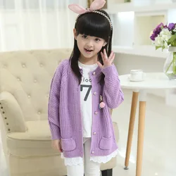 Cárdigan de punto con botones para niña – Primavera, suave y cómodo