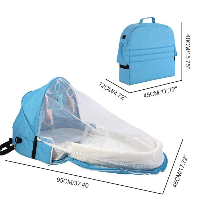 Nido portátil de viaje con mosquito para bebé - imagen 4