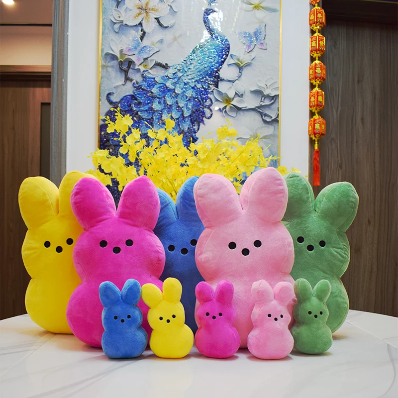 15cm 20cm 50 conejito de Pascua Peeps juguetes de peluche lindo conejo simulación Animal relleno muñeca niños almohada suave regalos para niños y niñas