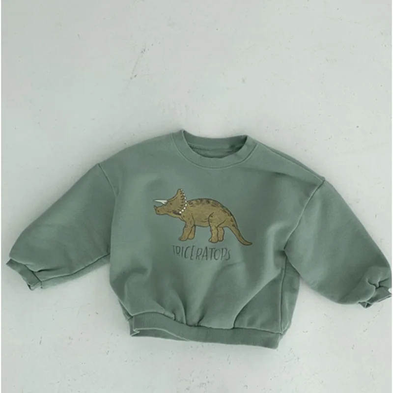 Otoño niños bebés niñas sudaderas con capucha Cool Dinosaur Plus polar niños jersey cómoda sudadera - imagen 5