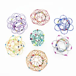 Cesta de flores de gran variedad, anillo mágico de acero suave Variable, juguete nostálgico para niños, adorno de 36, arte de hierro Variable, juguete de Palma, novedad de 2024