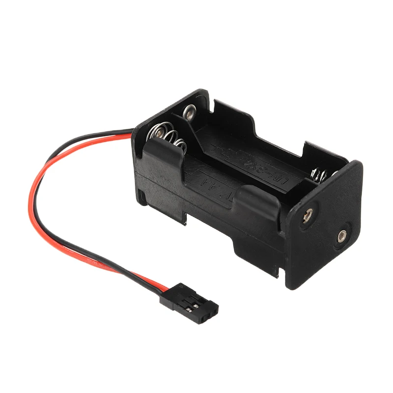 AA Size 2 Slot Power Battery Storage Case Box Holder For RC Car/Plane Models Receiver 4* AA Battery Case Box Compatible JR 3 Pin
