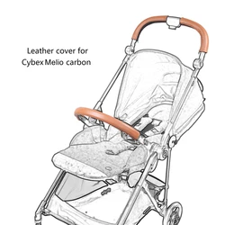 Funda Cybex Melio Carbon en cuero PU para manillar y parachoques