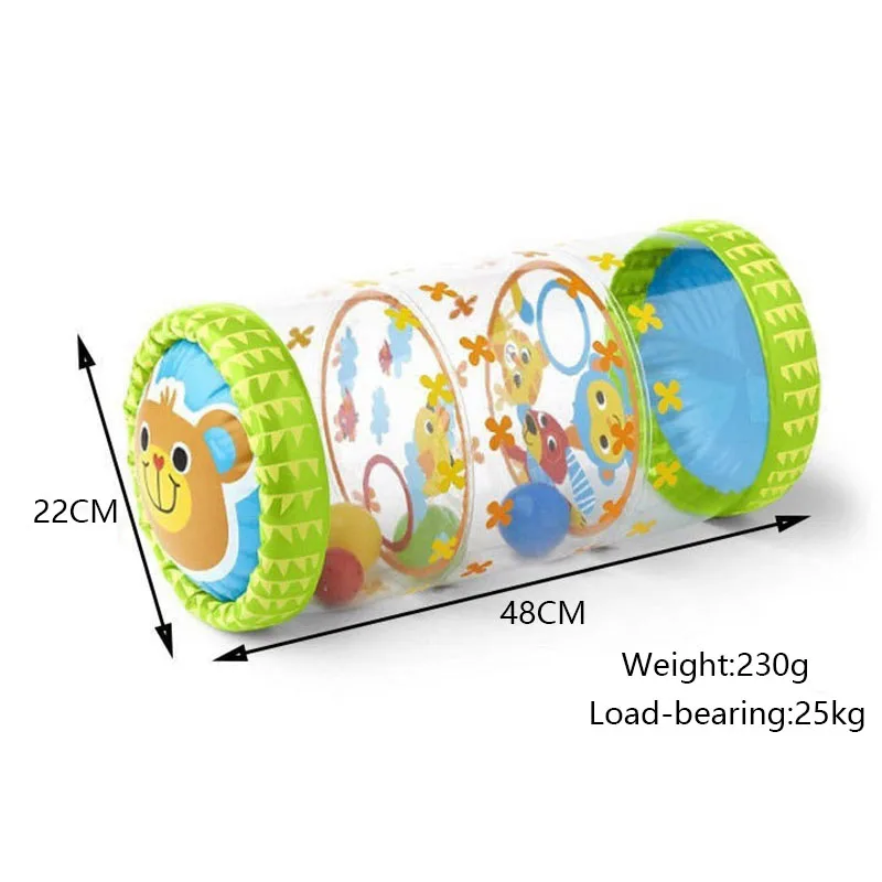 Rodillo inflable con sonajero para bebés - Juguete educativo PVC - imagen 2