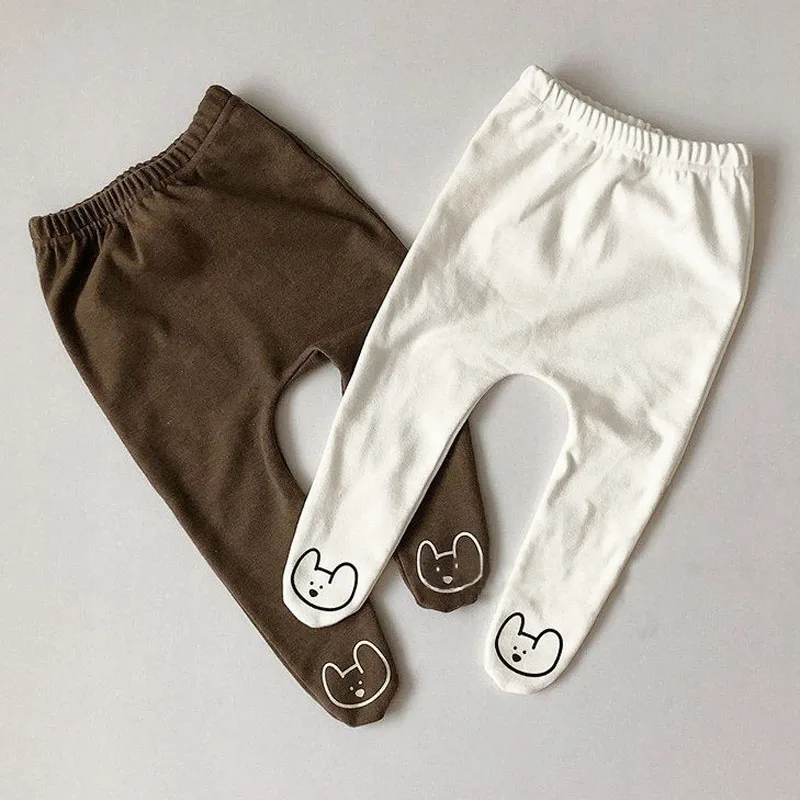 Milangel-pantimedias de dibujos animados para bebé, pantalones sólidos para recién nacido, Leggings para 0-2 años