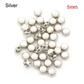 silver 5mm 50pcs