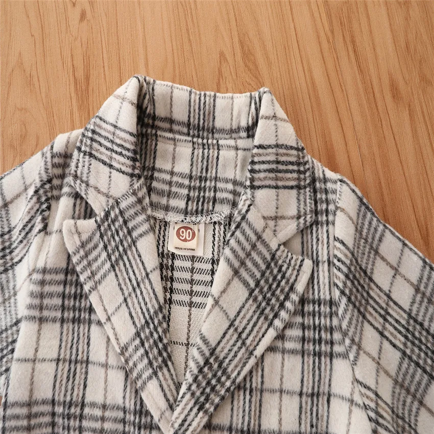 Babzapleume-Conjunto de ropa para niñas pequeñas, prendas de vestir a la moda a cuadros, chaleco y falda, Boutique, Otoño, 130 - imagen 5