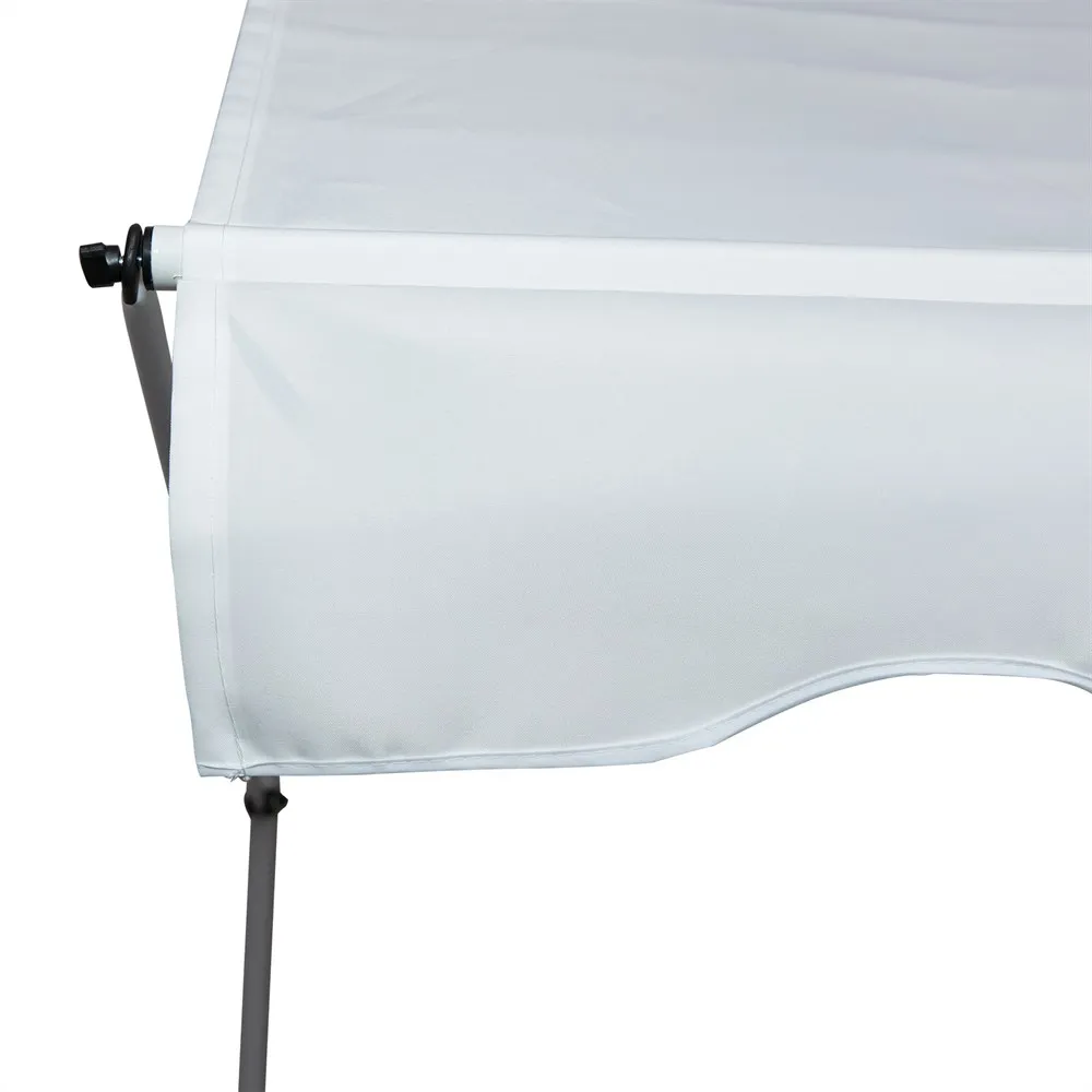 Outsunny Toldo Manual  Balcon Patio Toldo Portátil Plegable de Aluminio con Manivela Altura Ajustable 3x1.5m - imagen 4