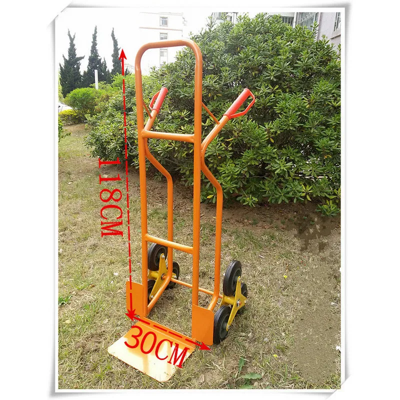 El camión de mano para escalador de escaleras de alta resistencia puede cargar 176 libras, carro con mango de doble agarre y ruedas de PU - imagen 3