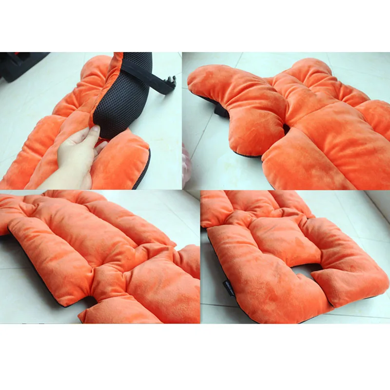 Silla de comedor gruesa, asiento de coche, cojín para cochecito, estera, acolchado para asiento, forro para cochecito de bebé, almohadilla de soporte para el cuerpo y la cabeza, protección para silla para niños - imagen 3