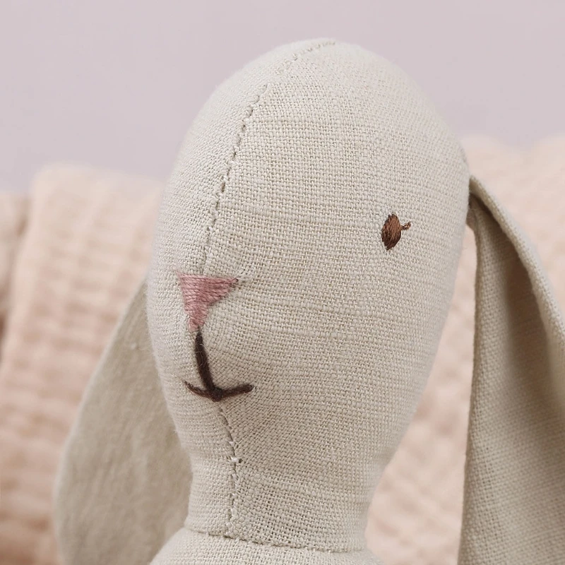 Muñeco de conejito de dibujos animados para niños y niñas, conejo de peluche kawaii, suave de algodón PP, juguete para dormir para recién nacidos - imagen 5