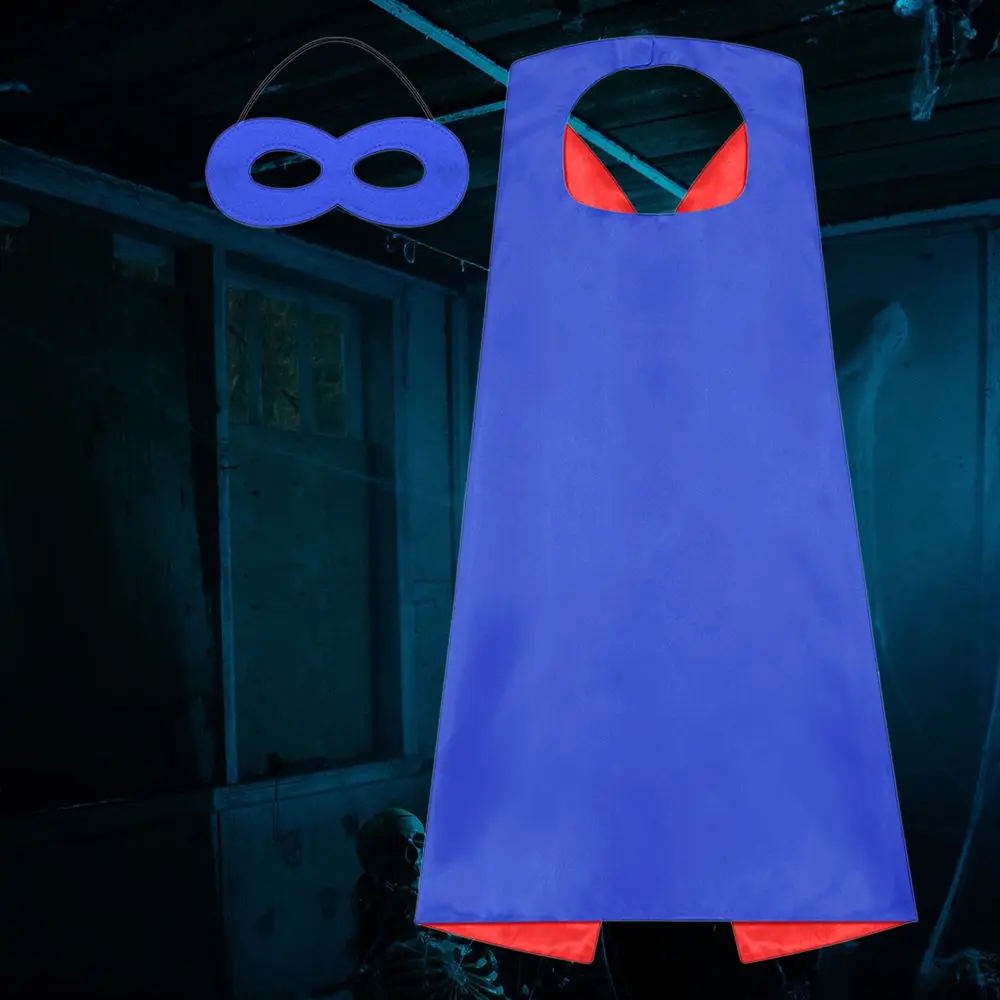 DIY Festival vestido de lujo regalos para niños capa de superhéroe máscara niños niñas capa disfraces de superhéroe Halloween Cosplay - imagen 2