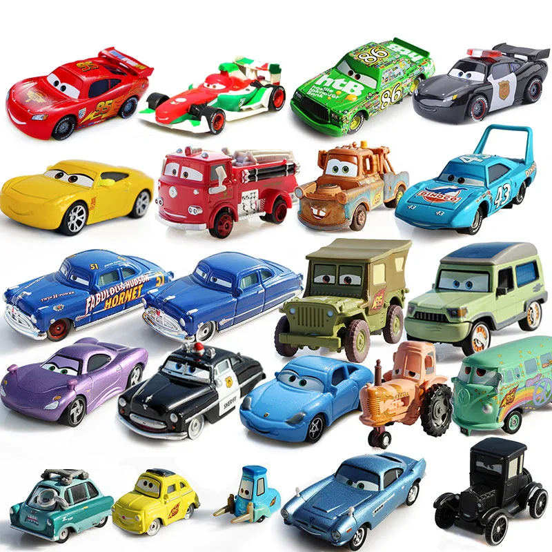 Disney-coches Pixar de aleación de Metal fundido a presión para niños, coches 3, 2, Mater, Huston, Jackson Storm, Ramirez, 1:55, regalo de cumpleaños
