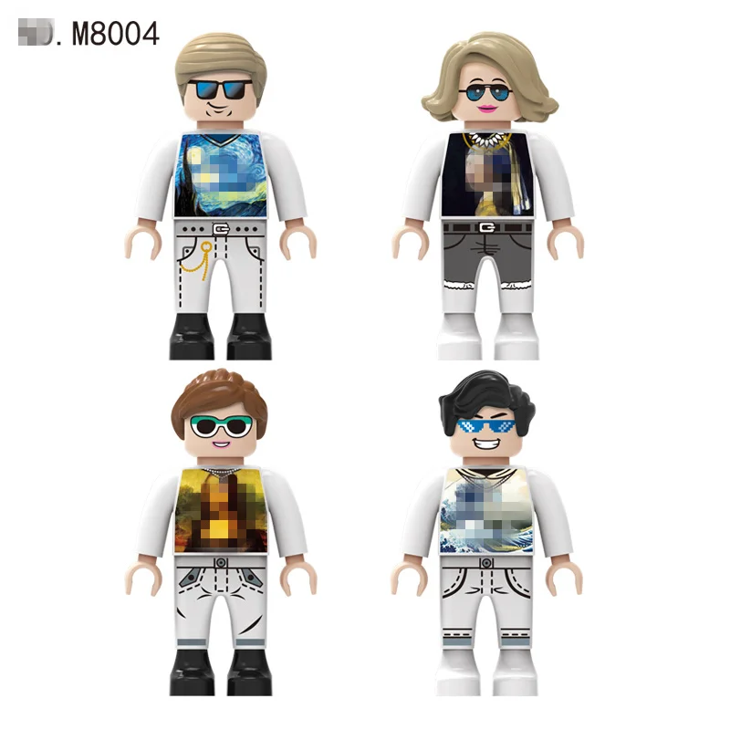 Nuevo tipo de bloques de construcción ensamblados, modelo de muñeca, personajes de boda, ensamblaje, figuras de ladrillos compatibles, juguete, regalo de Navidad