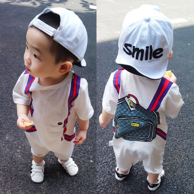 Ropa de verano de marca 2020, peleles para el cuerpo del bebé, ropa para bebés, ropa para niños pequeños, disfraz de algodón, mono, Pyjamsa para niños recién nacidos - imagen 2