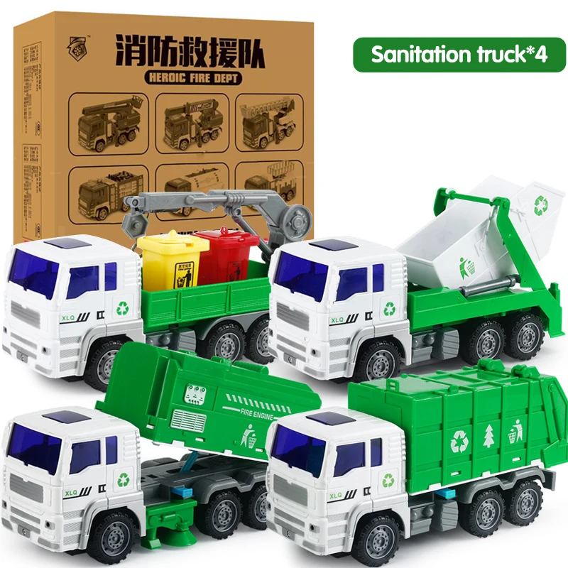 4PCS rubbish truck B
