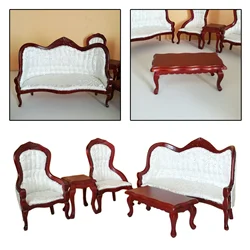 Casa de muñecas a escala 1:12, Mini juego para sala de estar, muebles combinados, modelo para niñas y niños, juguete, escena de vida, piezas artesanales, regalos