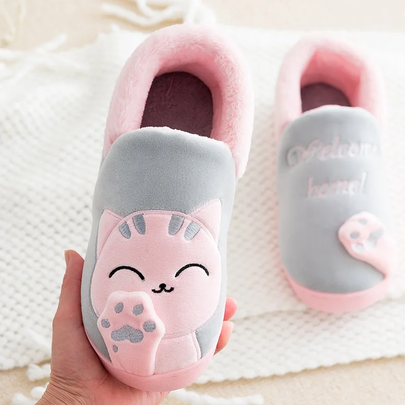 Zapatillas antideslizantes de algodón con dibujos para niños y niñas - imagen 2