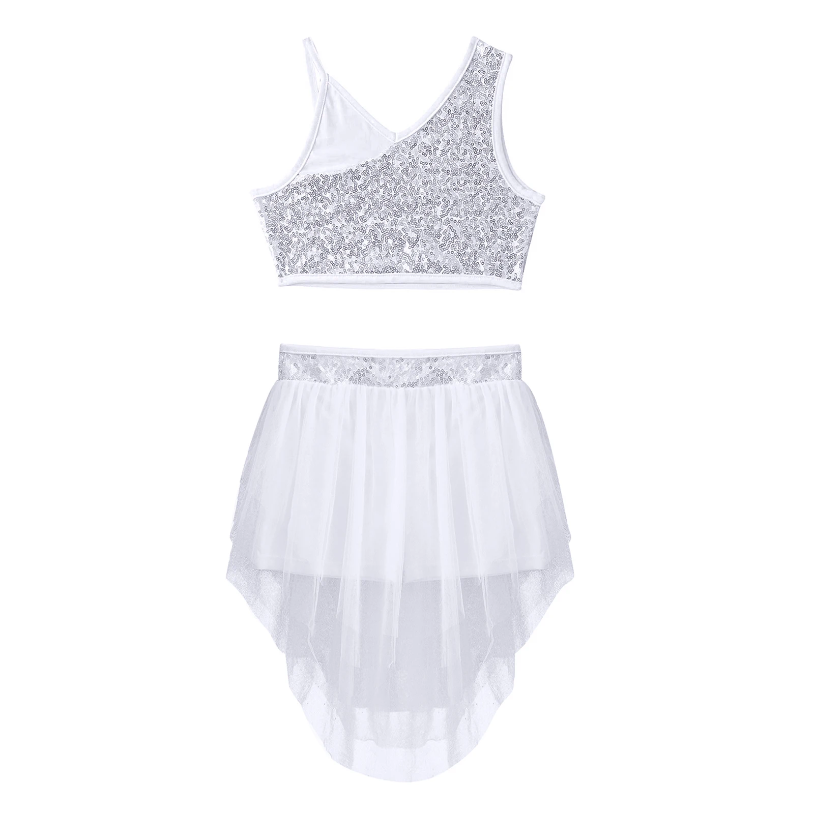 Disfraz de jazz dance para niñas con lentejuelas y falda - imagen 5