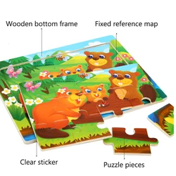 Rompecabezas 3D infantil: puzzle educativo con animales