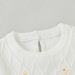 Vestido sin mangas de verano para bebé y niña – Blanco suave