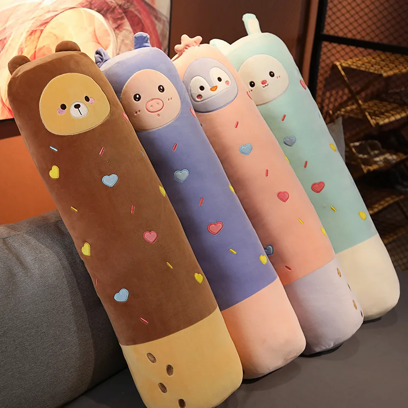 Almohada larga de peluche para niños Kawaii – cojín animal suave - imagen 4