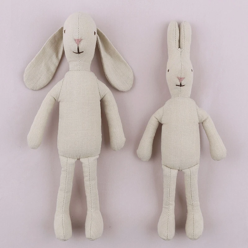 Muñeco de conejito de dibujos animados para niños y niñas, conejo de peluche kawaii, suave de algodón PP, juguete para dormir para recién nacidos - imagen 3