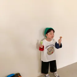 MILANCEL Camiseta manga larga con dibujos animados para niños