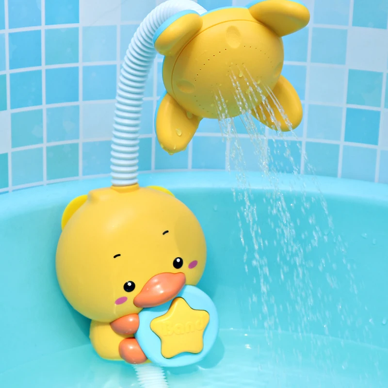 QWZ, nuevos juguetes de baño, juego de agua para bebés, modelo de pato, grifo, ducha, rociador de agua eléctrico, natación, baño, juguetes para bebés, regalos para niños - imagen 2