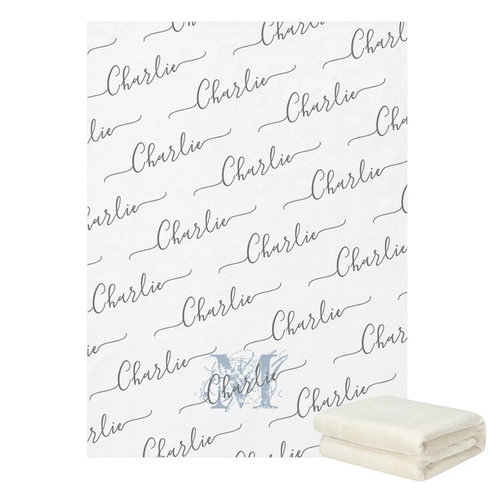 Manta polar personalizada con nombre para bebé - Suave y cálida - imagen 2