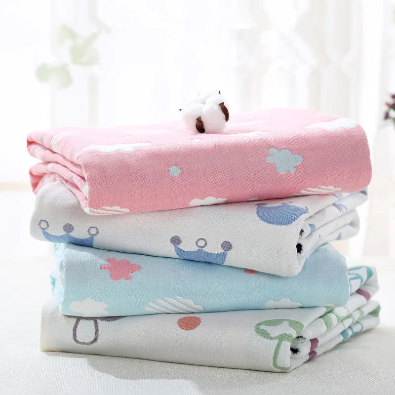 Manta 2020 algodón de muselina para bebé, Toalla de baño para recién nacido, 100% x 110cm, novedad de 110 - imagen 4