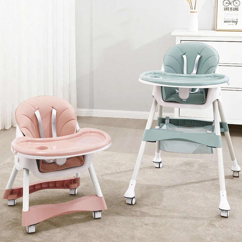 Trona infantil con ruedas – Ajustable y plegable