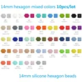 14mm Hexagon beads