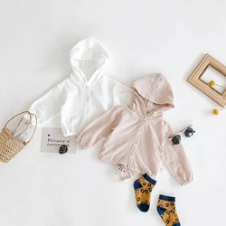 Abrigo de verano para bebé, cárdigan de protección solar, aire acondicionado, ropa infantil, chaquetas, ropa de playa, prendas de vestir exteriores, 1 unidad