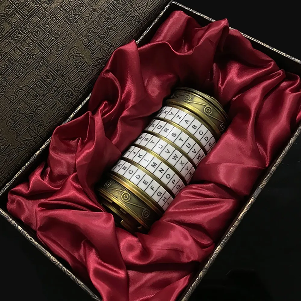 Mini juguetes con cerradura de código Da Vinci, cerraduras Cryptex, letras, contraseña, accesorios de cámara de Escape, rompecabezas educativos, juguetes para regalo del Día de San Valentín - imagen 2