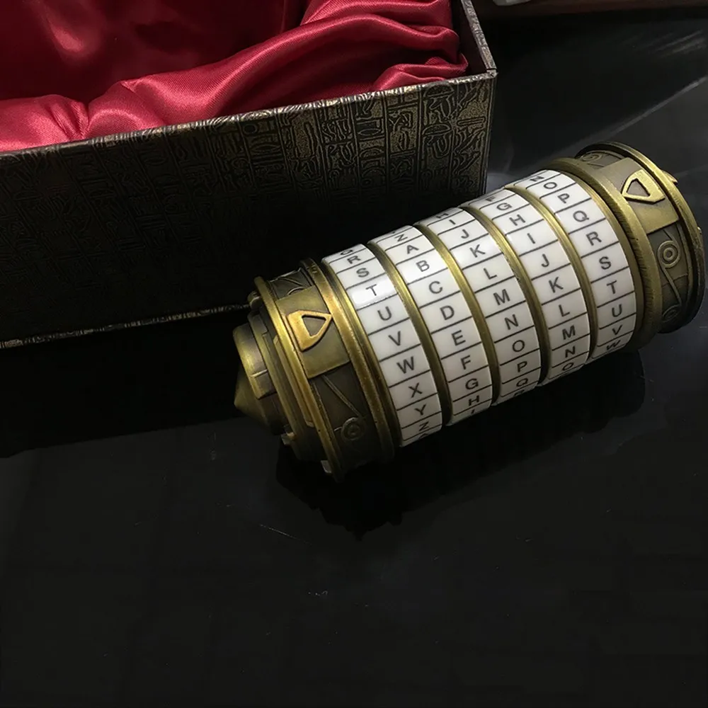 Mini juguetes con cerradura de código Da Vinci, cerraduras Cryptex, letras, contraseña, accesorios de cámara de Escape, rompecabezas educativos, juguetes para regalo del Día de San Valentín - imagen 5
