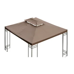 Outsunny Techo de reemplazo 3x4m para carpa pabellon Color Marron Cafe