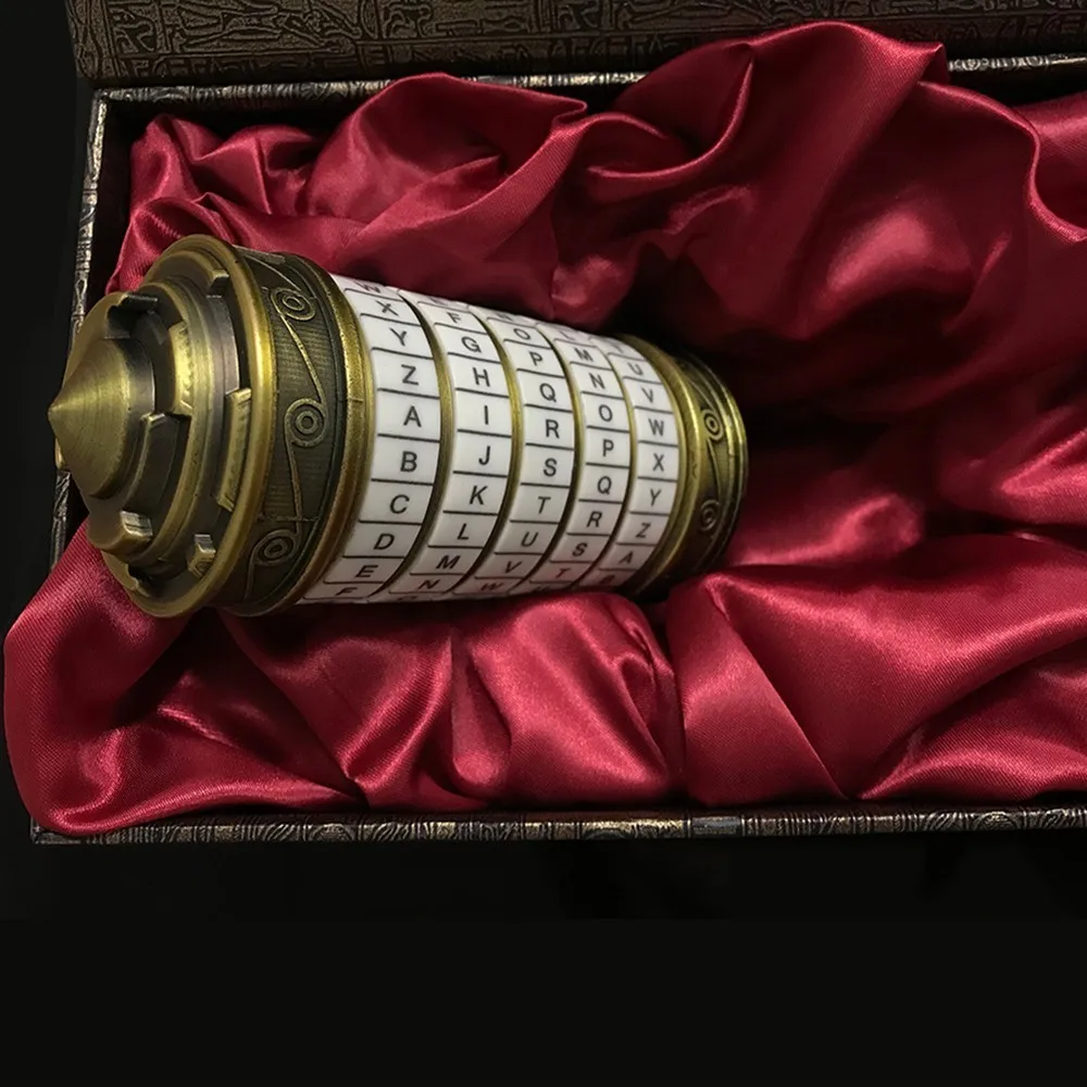 Mini juguetes con cerradura de código Da Vinci, cerraduras Cryptex, letras, contraseña, accesorios de cámara de Escape, rompecabezas educativos, juguetes para regalo del Día de San Valentín - imagen 3