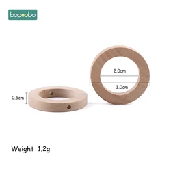 Bopoobo mordedor de madera con anillo para bebé dentición juguete