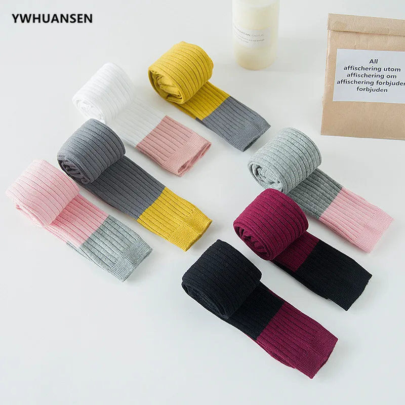 Leggings de algodón de retales de doble aguja para niñas, mallas de primavera y otoño para niños, Legging Infantil de moda - imagen 2