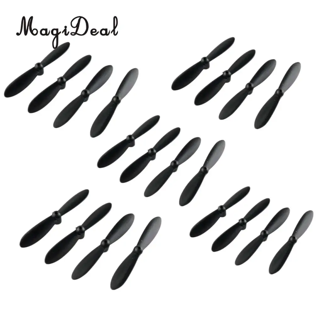 Juego de 20 piezas de hélice de repuesto para Cheerson CX 10 Mini Drone Quadcopter helicóptero RC accesorios negro - imagen 3
