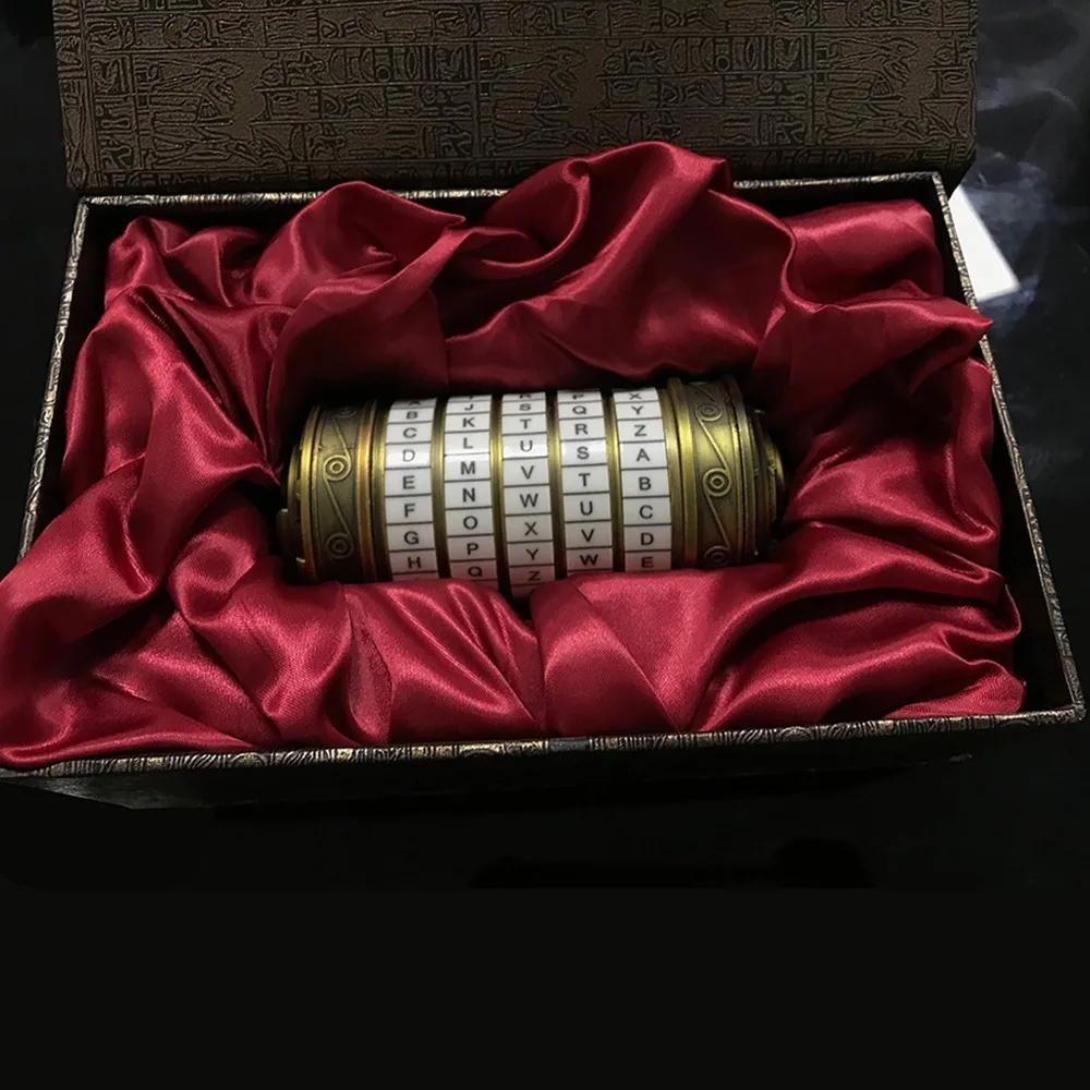 Mini juguetes con cerradura de código Da Vinci, cerraduras Cryptex, letras, contraseña, accesorios de cámara de Escape, rompecabezas educativos, juguetes para regalo del Día de San Valentín - imagen 4