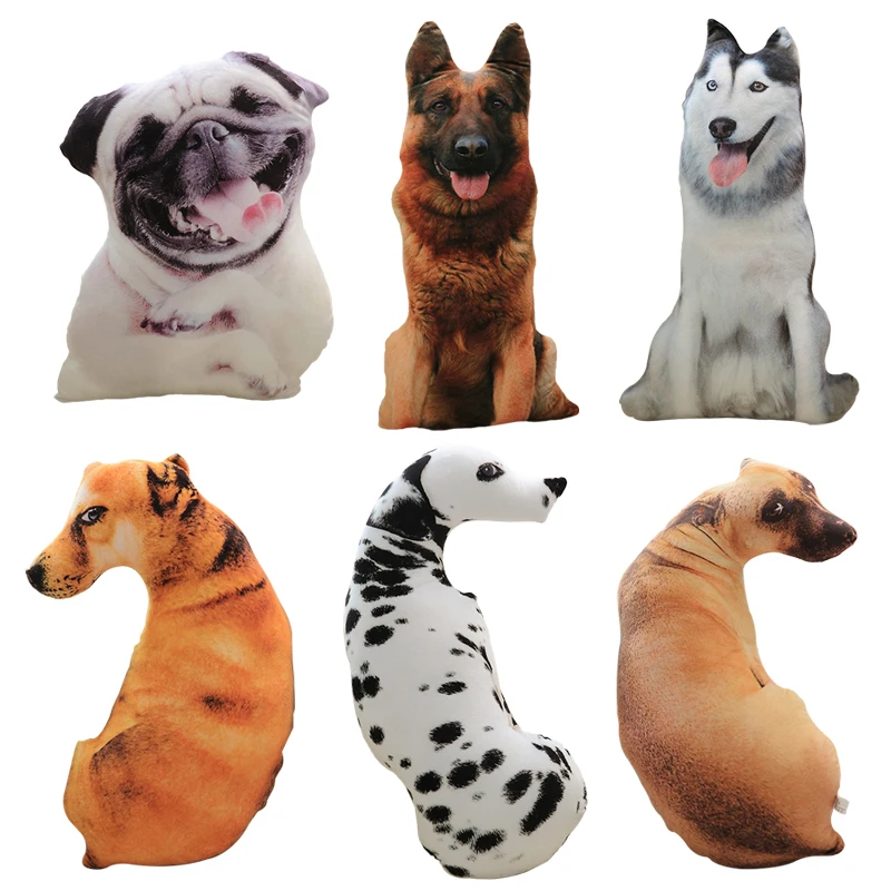 Perro de peluche cojín almohada con estampado 3D suave infantil - imagen 2