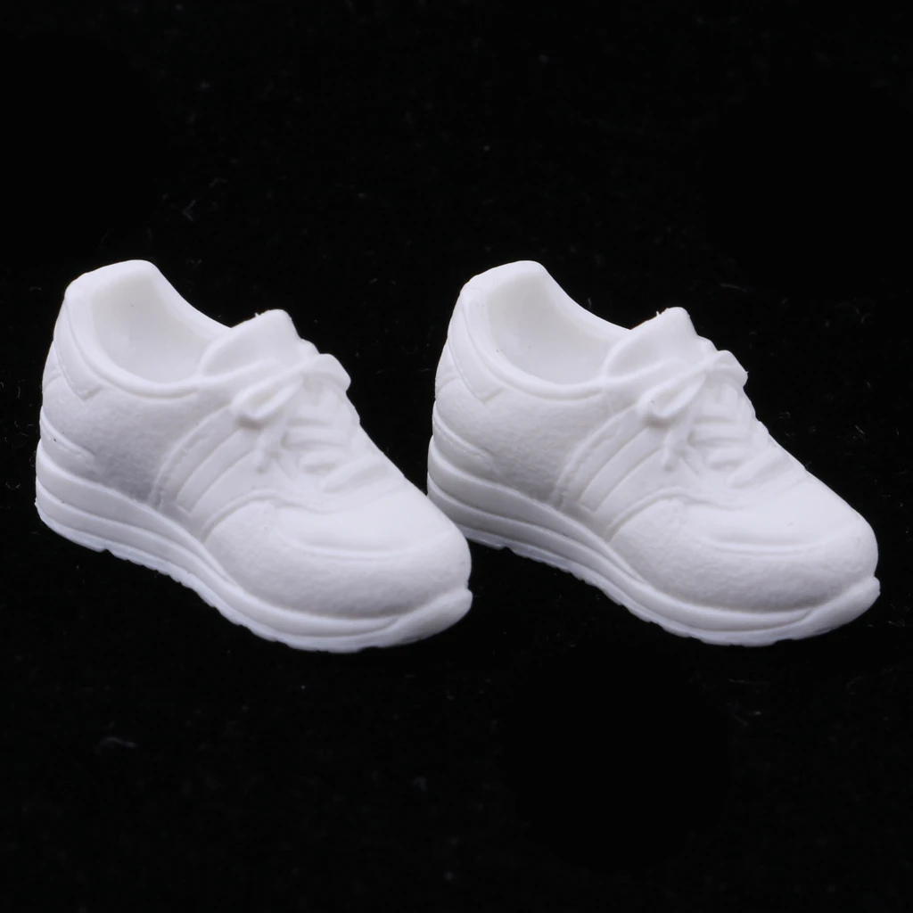 1/6 Lovely Plastic Elevator Sports Shoes for Blythe BJD Doll Clothes Accessory White