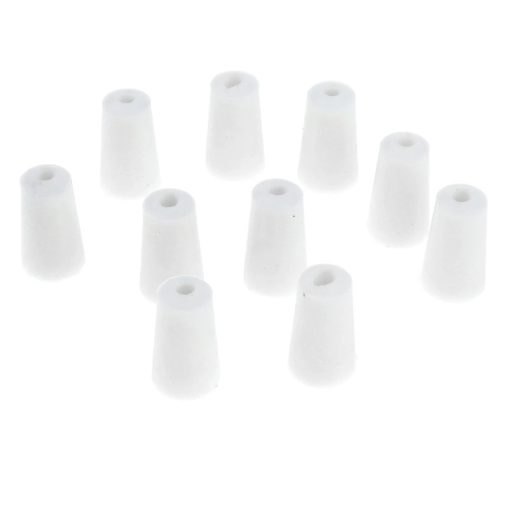 10 Pieces Rubber Stopper Lab Tapered Plugs for Flask Test Tubes 10-14mm